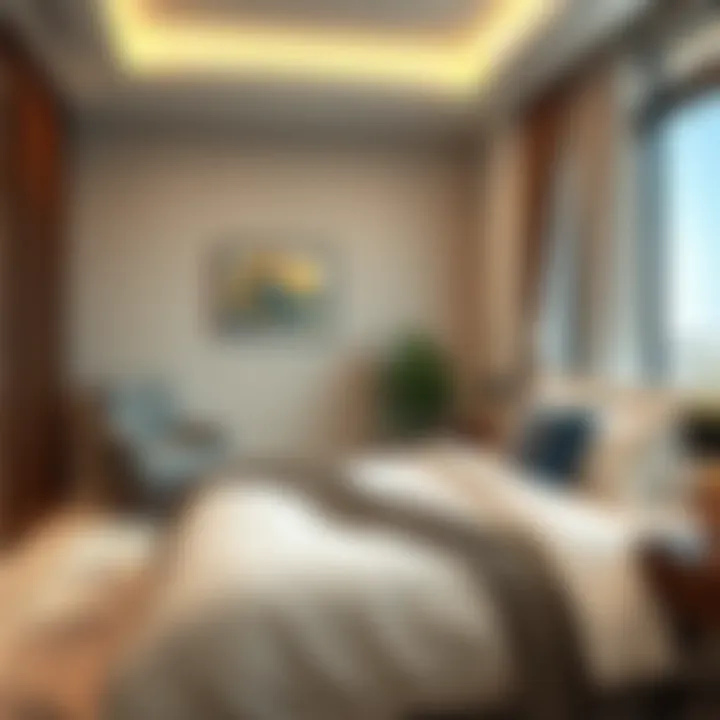 Comfortable Bedroom in Al Qusais 1BHK Cozy bedroom setup in Al Qusais