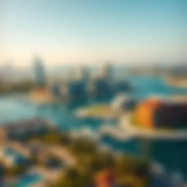 Aerial view of Address Creek Harbour showcasing its modern skyline.