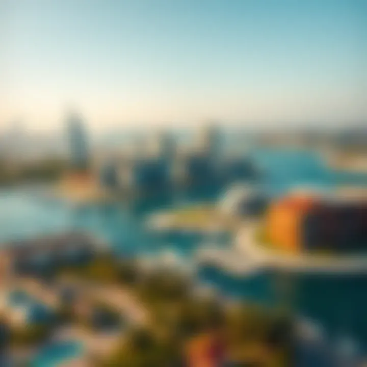 Aerial view of Address Creek Harbour showcasing its modern skyline.