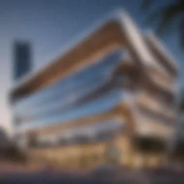 Architectural Excellence of Al Adiyat Building Stunning architectural facade of the Al Adiyat Building