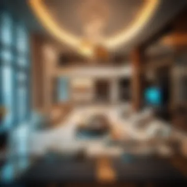 Luxurious Interiors of Al Bateen Tower Interior amenities of Al Bateen Tower showcasing luxurious living spaces