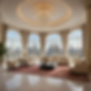 Luxurious Interiors of Al Majara Towers An interior shot showcasing the luxurious amenities within Al Majara Towers