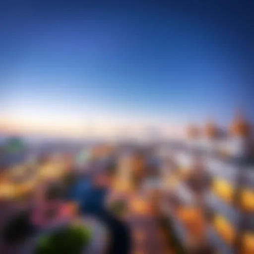 A panoramic view of Al-Nuaimia showcasing its unique architecture and skyline.