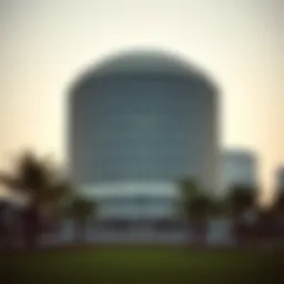A striking view of Aldar's iconic round building in Abu Dhabi