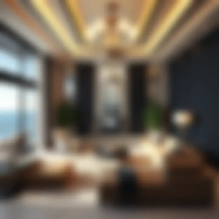 Luxurious Interior of a Status Holiday Home Luxurious status holiday home interior showcasing elegant design