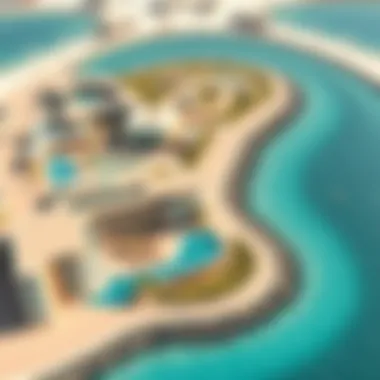 Detailed architectural design plans for Barjeel Island