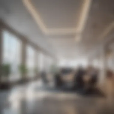 Innovative Workspaces at Bayan Business Center Interior workspace within the Bayan Business Center highlighting collaborative areas