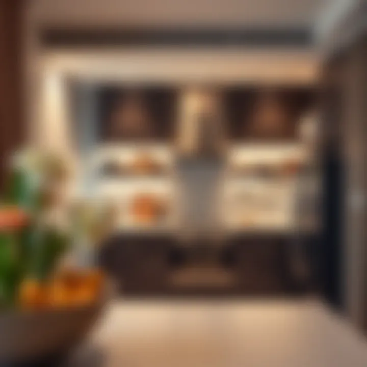 Gourmet kitchen in a hotel apartment equipped with high-end appliances