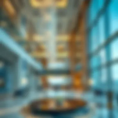 Modern Elegance: Interior Design of Burj Al Yasmeen Interior design elements of Burj Al Yasmeen reflecting modern elegance