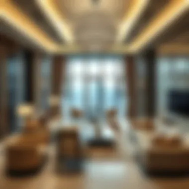 Luxurious interior design of a corporate suite in Burj Khalifa