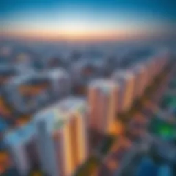 Aerial view of Cluster J in Jumeirah Lake Towers showcasing modern architecture and vibrant surroundings
