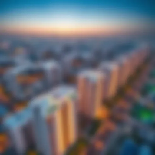 Aerial view of Cluster J in Jumeirah Lake Towers showcasing modern architecture and vibrant surroundings