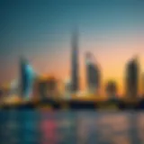 Dynamic skyline of Dubai showcasing real estate developments