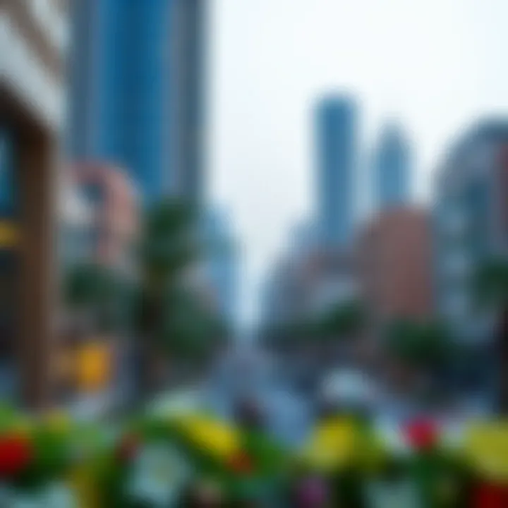 Vibrant community environment surrounding Al Mass Tower in JLT