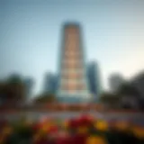 Exterior view of Al Mass Tower showcasing its architectural elegance