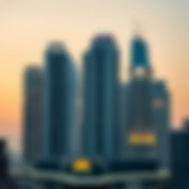 High-rise business center in Dubai's skyline