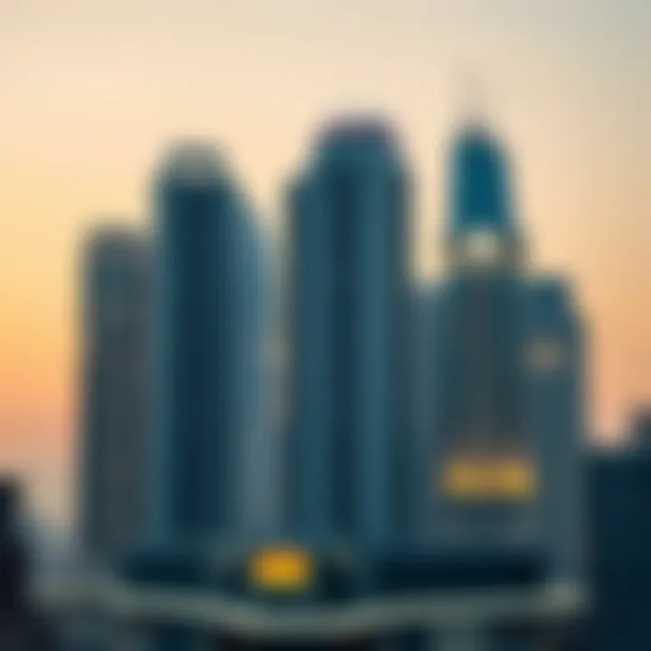 High-rise business center in Dubai's skyline