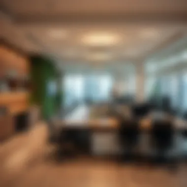 Collaboration-Driven Workspace Design Creative workspace featuring collaborative design elements