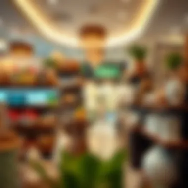 Interior view of DragonMart highlighting home goods section