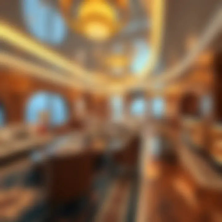 Luxurious interiors of Dream Boat Dubai highlighting opulence.