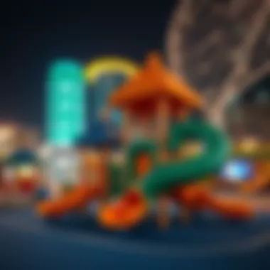 Innovative Play Structures for Kids Innovative play structures within Dubai Creek Harbour Play Area