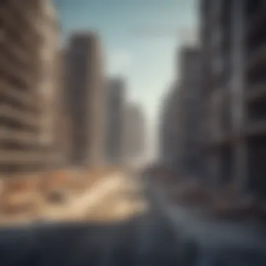 Modern Real Estate Development Construction site highlighting modern real estate development