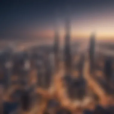 Dynamic Dubai Skyline Dubai skyline showcasing real estate development