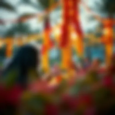 Families enjoying traditional Eid festivities in a park