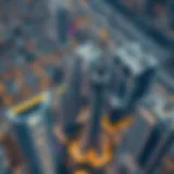 Aerial view of Emaar's latest skyscrapers in Dubai