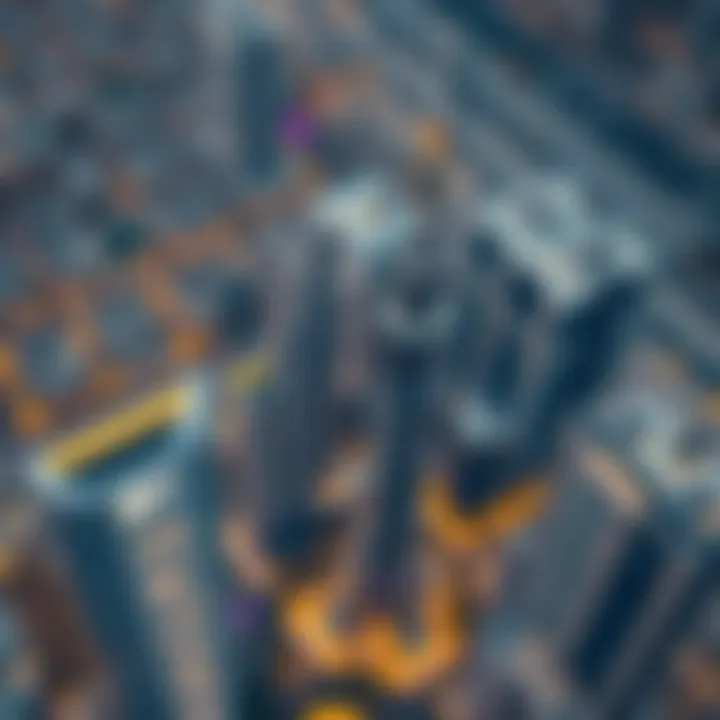 Aerial view of Emaar's latest skyscrapers in Dubai