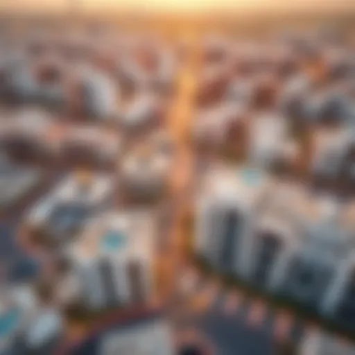 Aerial view of المزهر 3 showcasing new developments