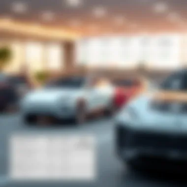 A comparison chart showcasing various electric vehicle models available in Dubai