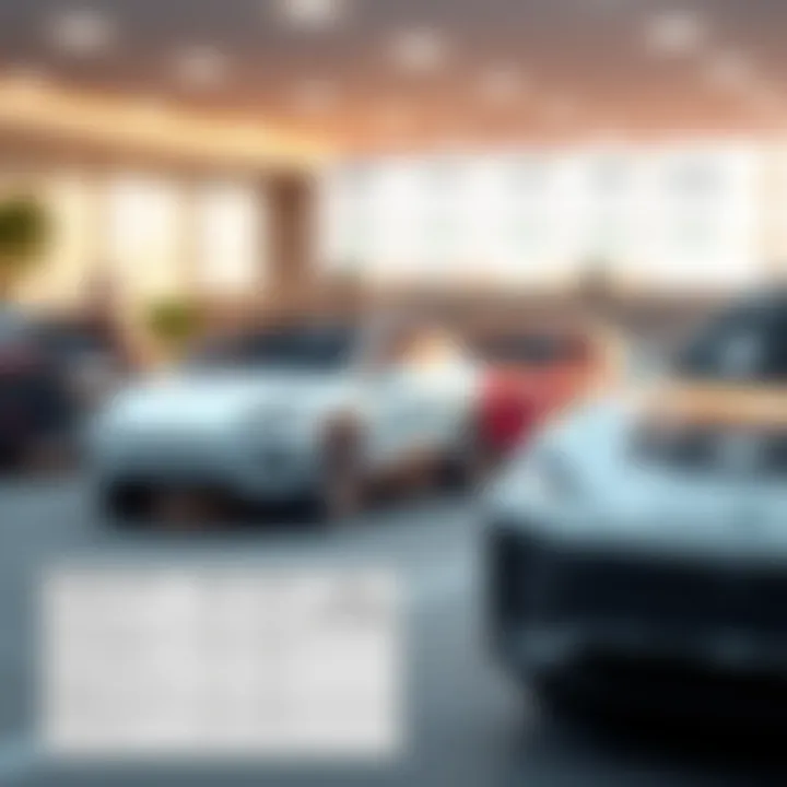 A comparison chart showcasing various electric vehicle models available in Dubai