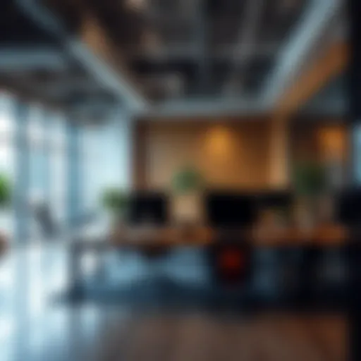 Modern office layout in a Dubai co-working space