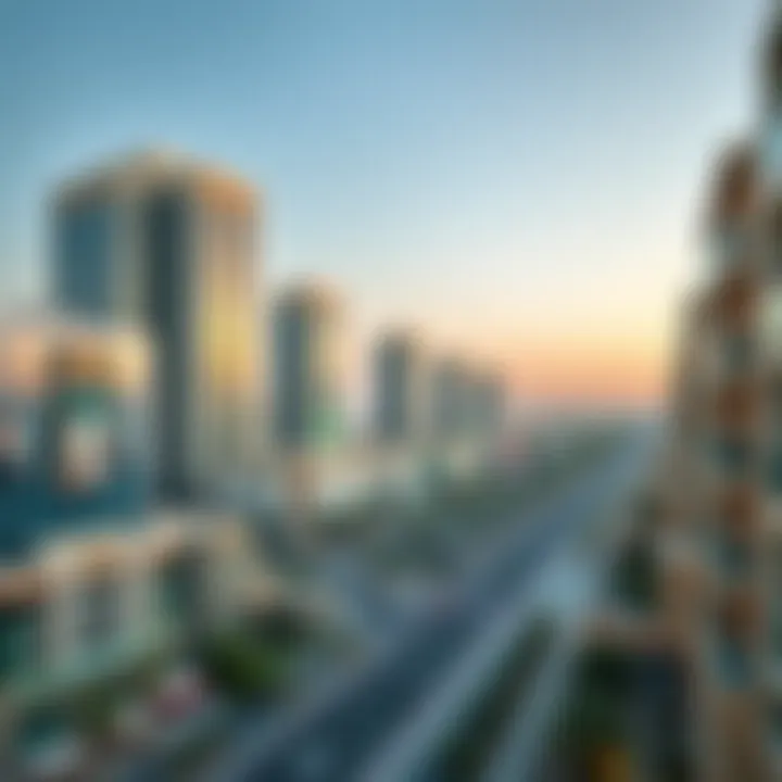 A panoramic view of البرشاء هايتس showcasing modern architecture