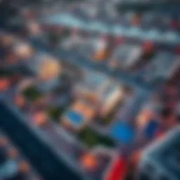 Aerial view of Al Bateen area showcasing luxurious villas