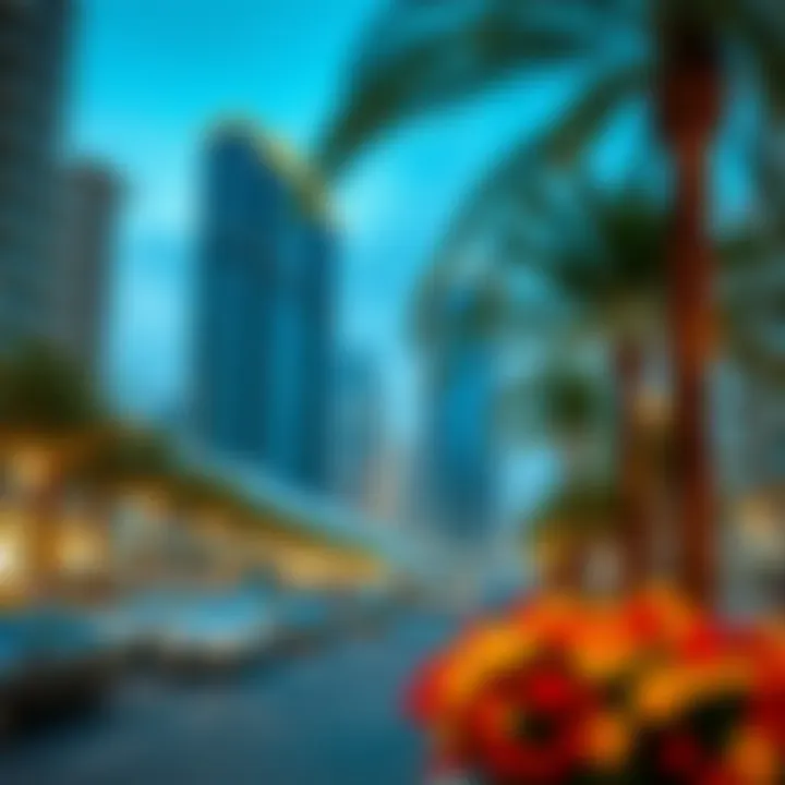 Dynamic Environment Around Al Habtoor Tower Marina Vibrant surroundings of Al Habtoor Tower Marina