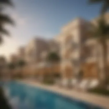 Luxurious Properties in Al Hamra Panoramic view of Al Hamra real estate development showcasing luxurious properties