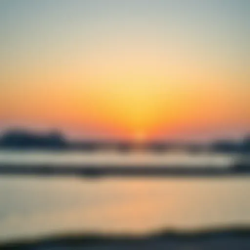 Sunset Over Al Qudra Love Lake Scenic view of Al Qudra Love Lake at sunset