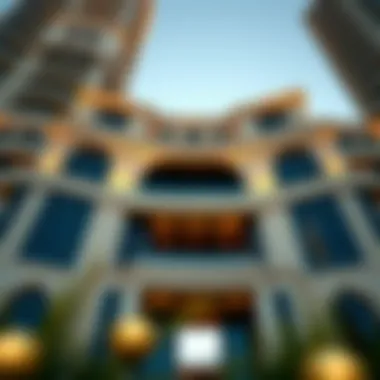 Architectural Elegance of Al Remah Tower Close-up of the architectural details of Al Remah Tower.