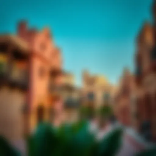 A picturesque view of Al Seef showcasing traditional architecture