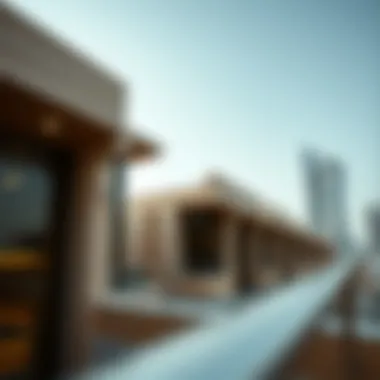 Architectural details showcasing the unique design of Al Shaiba Tower B