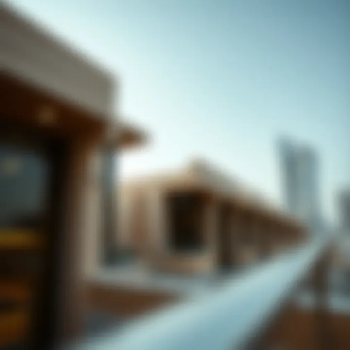 Architectural details showcasing the unique design of Al Shaiba Tower B