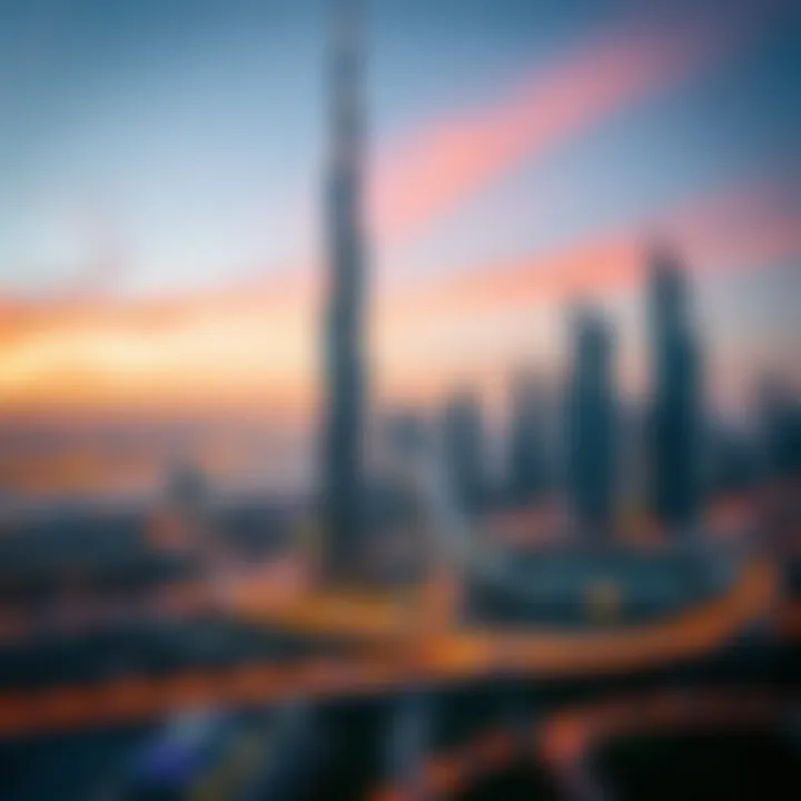 Panoramic view of Dubai skyline featuring Al Shaiba Tower B