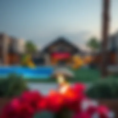 A vibrant community space in Al Shamkha featuring recreational amenities.