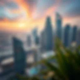 Aerial view of Dubai's skyline showcasing modern architecture