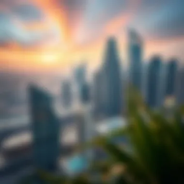 Dubai's Iconic Skyline Aerial view of Dubai's skyline showcasing modern architecture