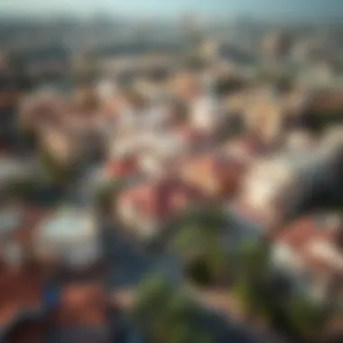 Aerial view of a bustling Dubai neighborhood with various housing options