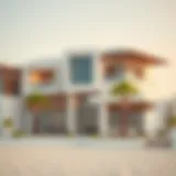 Stunning beachfront view of modern architecture in Ras Al Khaimah