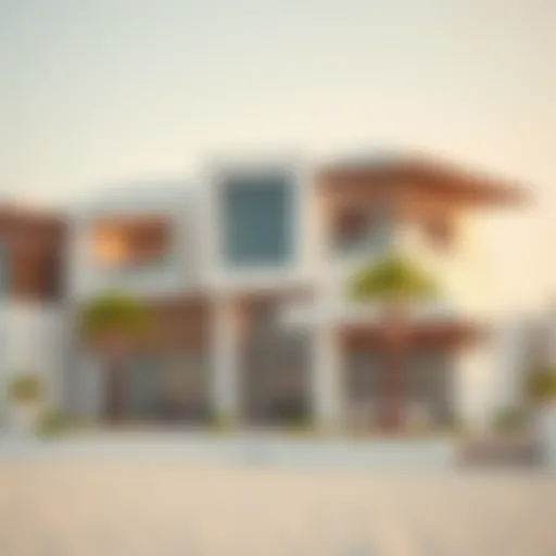 Stunning beachfront view of modern architecture in Ras Al Khaimah